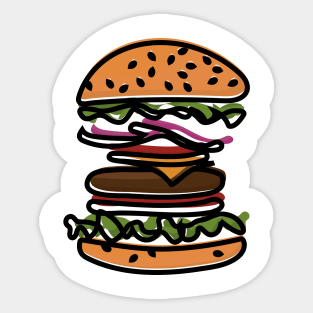 Cool Burger Sticker